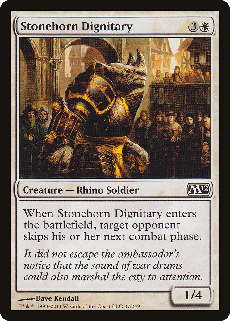Dignitário Corno-de-Pedra / Stonehorn Dignitary - Magic: The Gathering - MoxLand