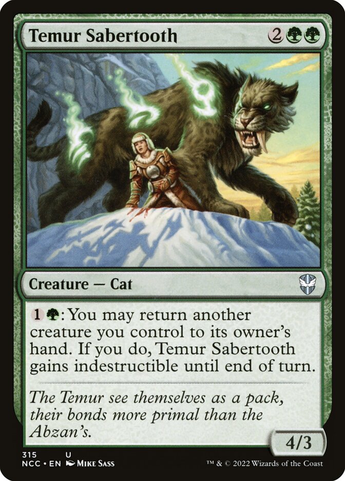 Dente-de-sabre Temur / Temur Sabertooth - Magic: The Gathering - MoxLand