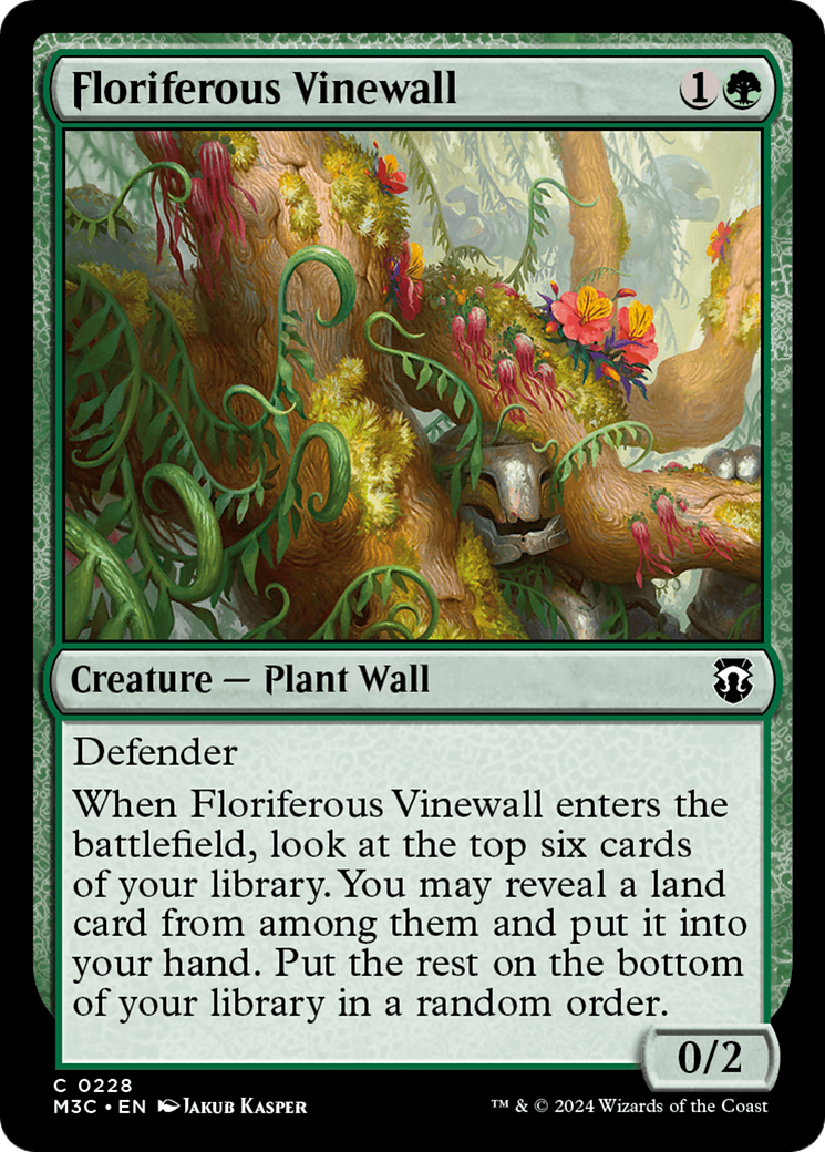Barreira de Vinhas Florífera / Floriferous Vinewall - Magic: The Gathering - MoxLand