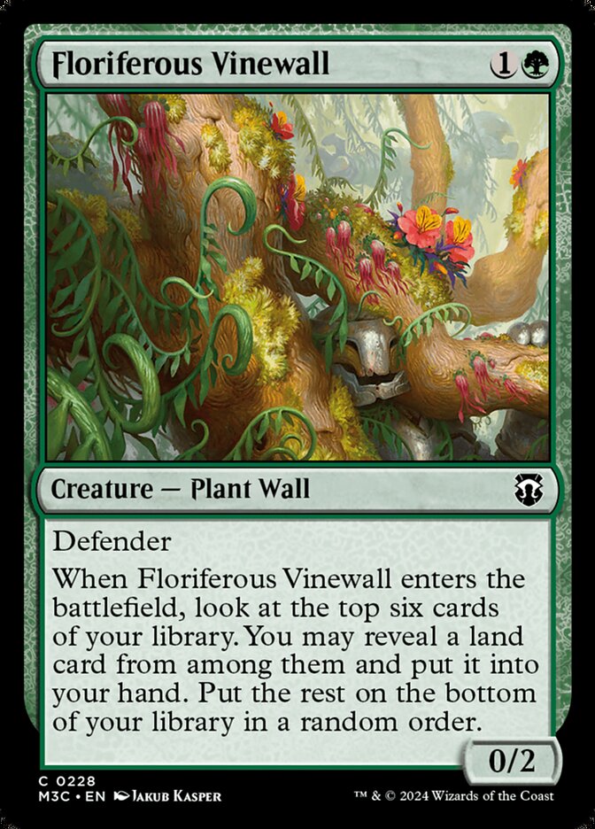 Barreira de Vinhas Florífera / Floriferous Vinewall - Magic: The Gathering - MoxLand