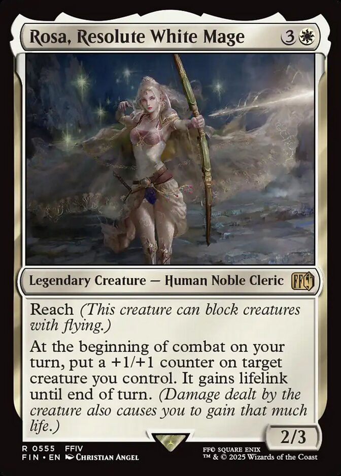 Rosa, Resolute White Mage - Magic: The Gathering - MoxLand