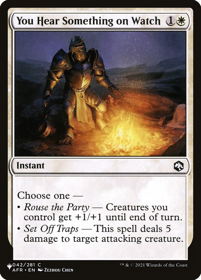 Vocês Ouvem Algo Enquanto Vigiam / You Hear Something on Watch - Magic: The Gathering - MoxLand