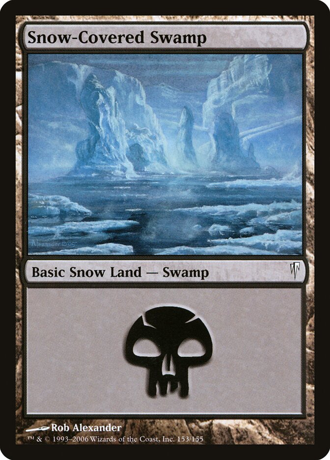 Pântano da Neve / Snow-Covered Swamp - Magic: The Gathering - MoxLand