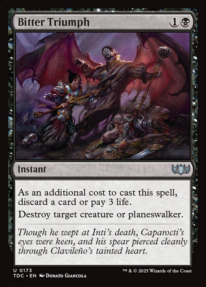 Amargo Triunfo / Bitter Triumph - Magic: The Gathering - MoxLand