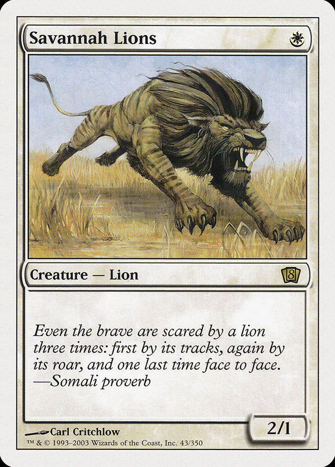 Leões da Savana / Savannah Lions - Magic: The Gathering - MoxLand