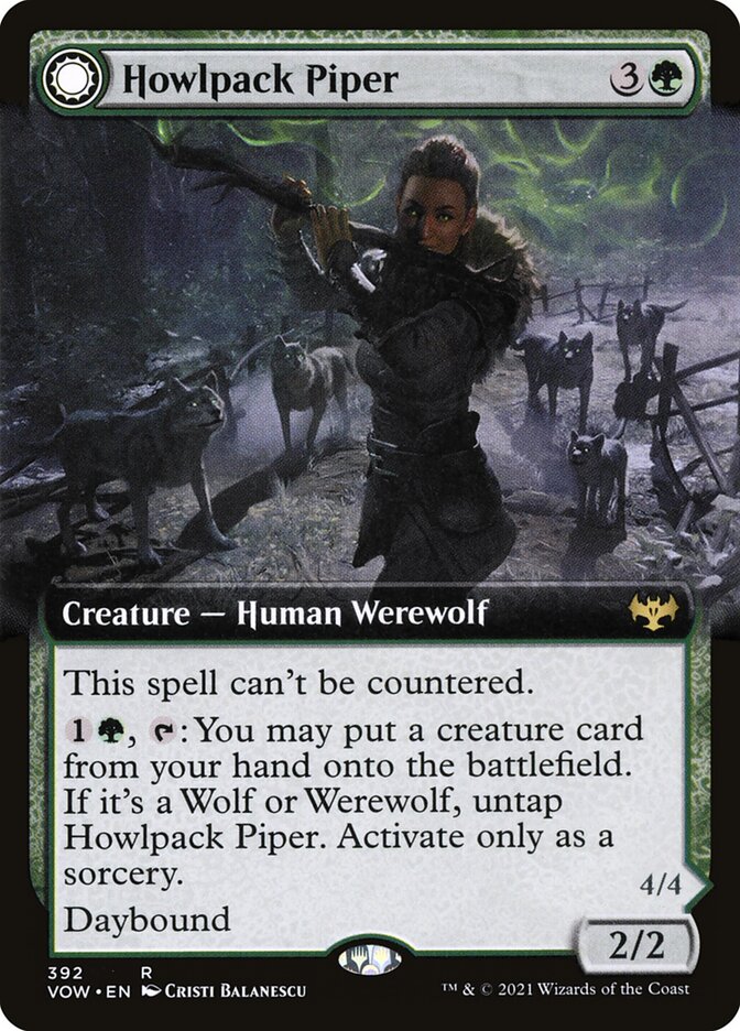 Flautista da Alcateia Uivante / Howlpack Piper - Magic: The Gathering - MoxLand