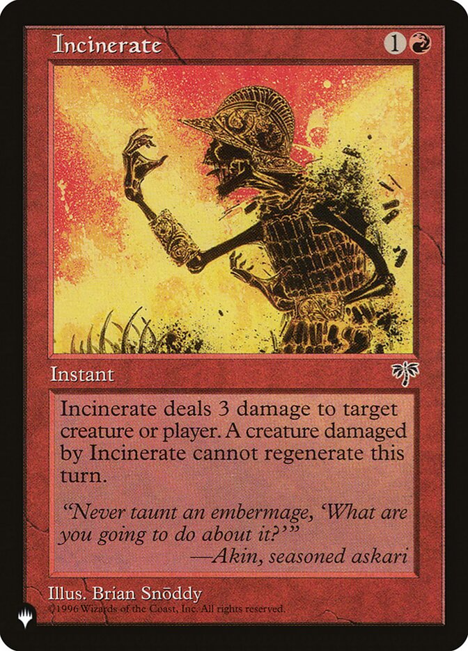 Incinerar / Incinerate - Magic: The Gathering - MoxLand
