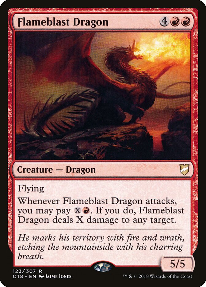 Dragão da Explosão Flamejante / Flameblast Dragon - Magic: The Gathering - MoxLand
