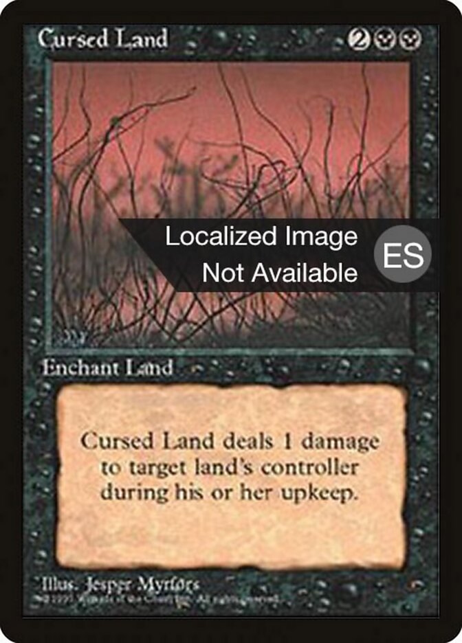 Terreno Amaldiçoado / Cursed Land - Magic: The Gathering - MoxLand