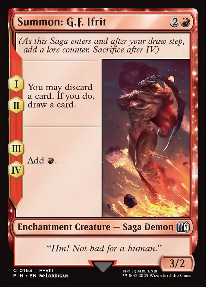 Invocação: G.F. Ifrit / Summon: G.F. Ifrit - Magic: The Gathering - MoxLand