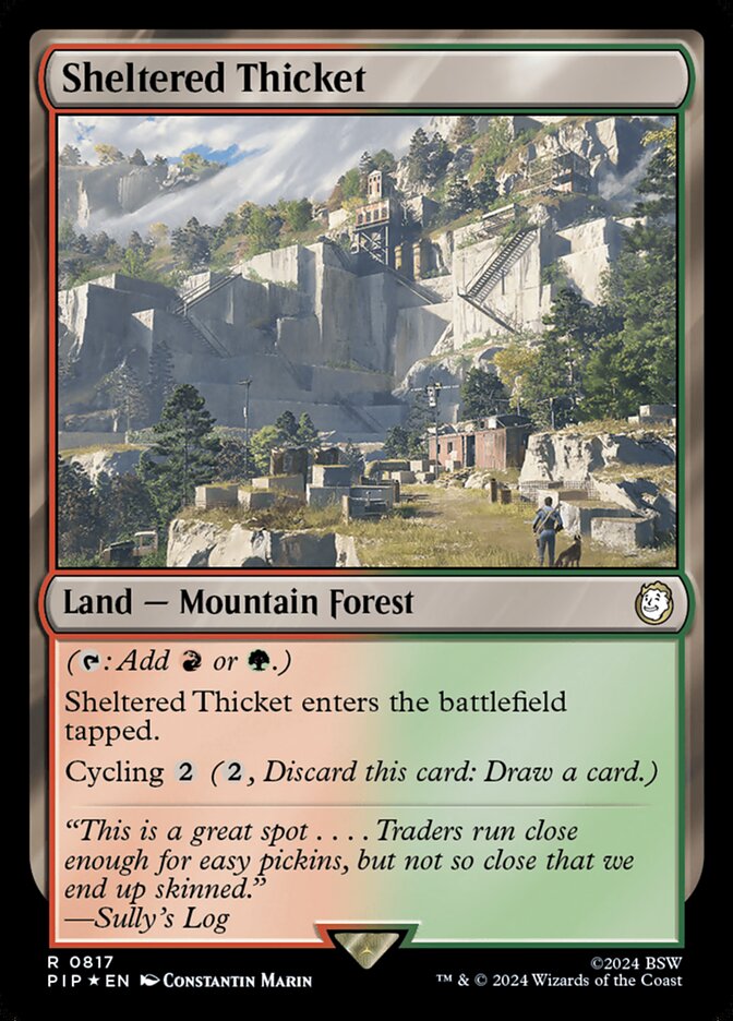 Arvoredo Resguardado / Sheltered Thicket - Magic: The Gathering - MoxLand