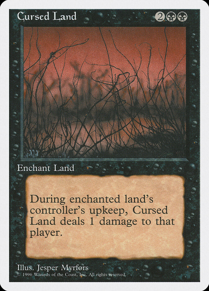 Terreno Amaldiçoado / Cursed Land - Magic: The Gathering - MoxLand