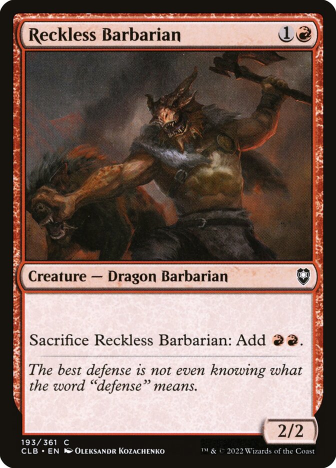 Bárbaro Imprudente / Reckless Barbarian - Magic: The Gathering - MoxLand
