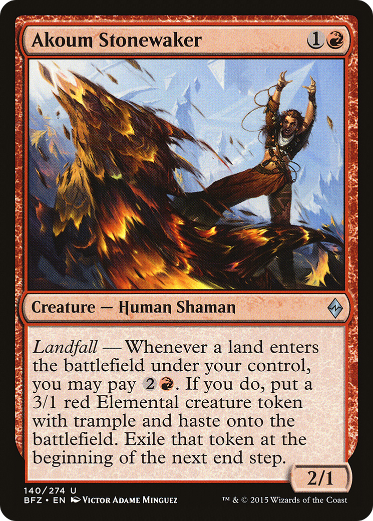 Desperta-pedra de Akoum / Akoum Stonewaker - Magic: The Gathering - MoxLand