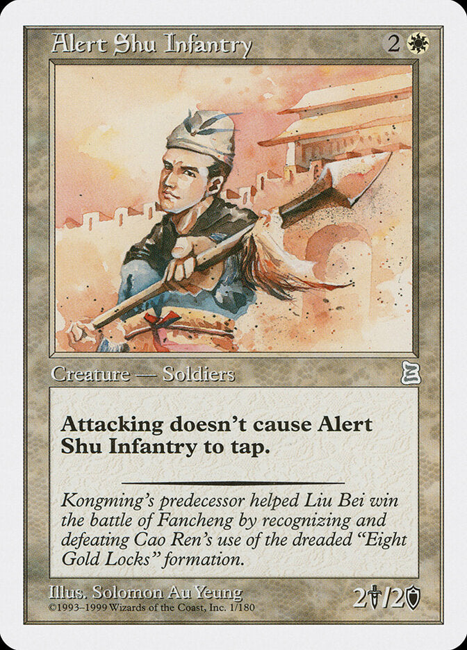 Alert Shu Infantry - Magic: The Gathering - MoxLand