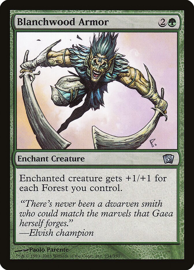Armadura de Blanchwood / Blanchwood Armor - Magic: The Gathering - MoxLand