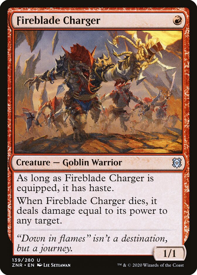 Atacante de Lâmina Flamejante / Fireblade Charger - Magic: The Gathering - MoxLand