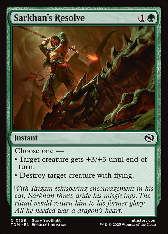 Determinação de Sarkhan / Sarkhan's Resolve - Magic: The Gathering - MoxLand