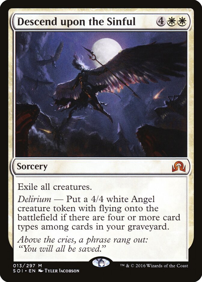 Cair sobre os Pecadores / Descend upon the Sinful - Magic: The Gathering - MoxLand