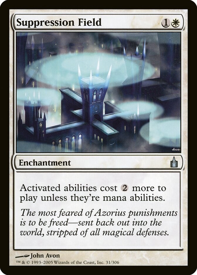 Campo de Opressão / Suppression Field - Magic: The Gathering - MoxLand
