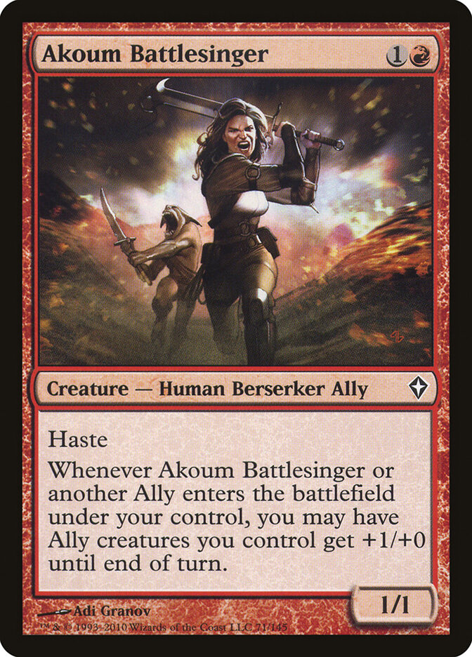 Cantor de Batalha de Akoum / Akoum Battlesinger - Magic: The Gathering - MoxLand
