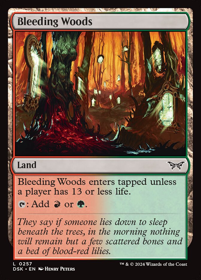 Bosque Sangrento / Bleeding Woods - Magic: The Gathering - MoxLand