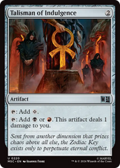 Talismã da Indulgência / Talisman of Indulgence - Magic: The Gathering - MoxLand