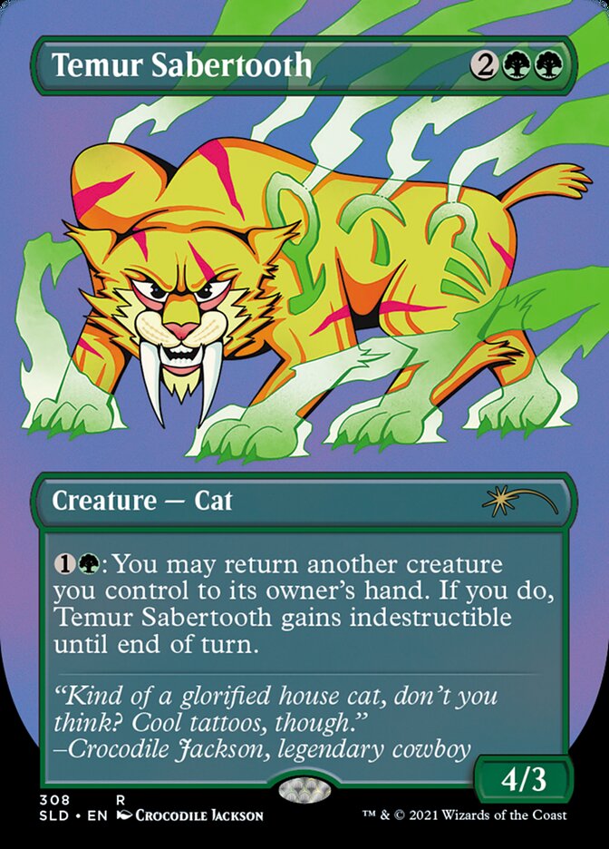 Dente-de-sabre Temur / Temur Sabertooth - Magic: The Gathering - MoxLand