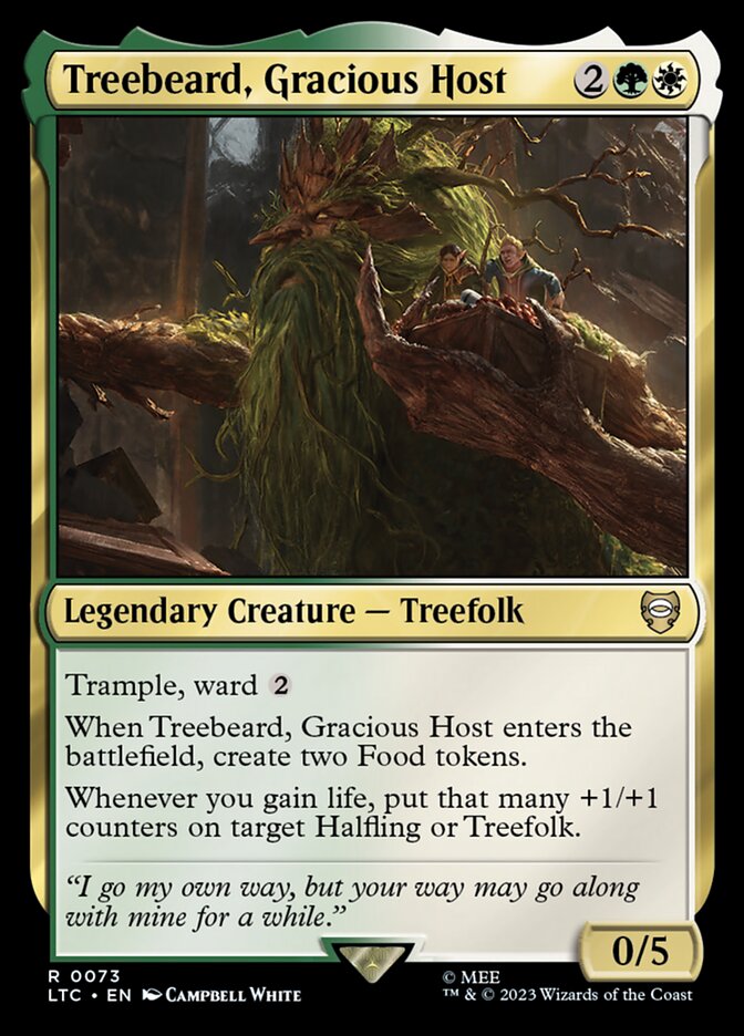 Barbárvore, Anfitrião Gracioso / Treebeard, Gracious Host - Magic: The Gathering - MoxLand