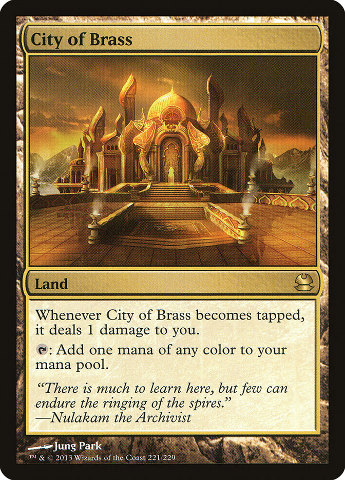 Cidade de Bronze / City of Brass - Magic: The Gathering - MoxLand