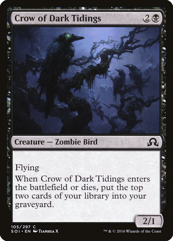 Corvo das Notícias Sombrias / Crow of Dark Tidings - Magic: The Gathering - MoxLand
