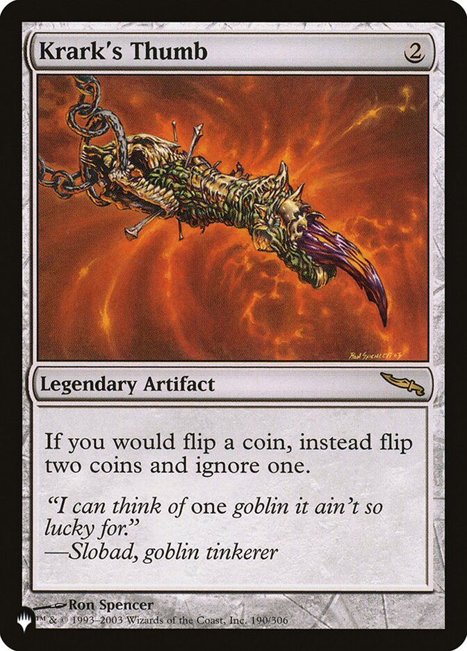 Dedão de Krark / Krark's Thumb - Magic: The Gathering - MoxLand