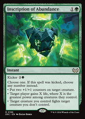 Epígrafe de Abundância / Inscription of Abundance - Magic: The Gathering - MoxLand