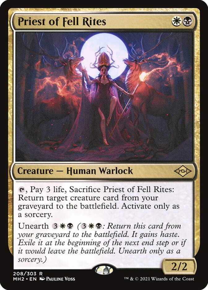 Sacerdotisa de Ritos Torpes / Priest of Fell Rites - Magic: The Gathering - MoxLand