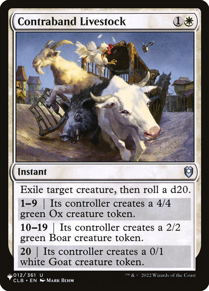 Contrabandear Gado / Contraband Livestock - Magic: The Gathering - MoxLand