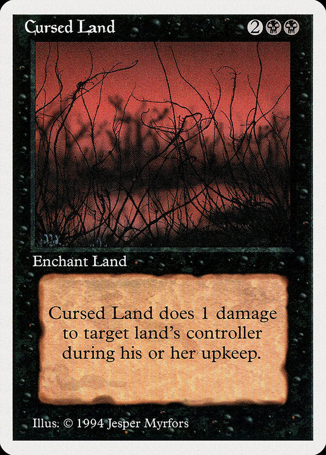 Terreno Amaldiçoado / Cursed Land - Magic: The Gathering - MoxLand