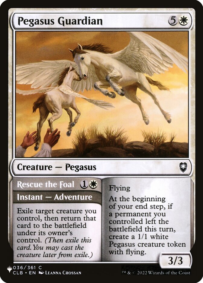 Pegasus Guardian / Rescue the Foal - Magic: The Gathering - MoxLand