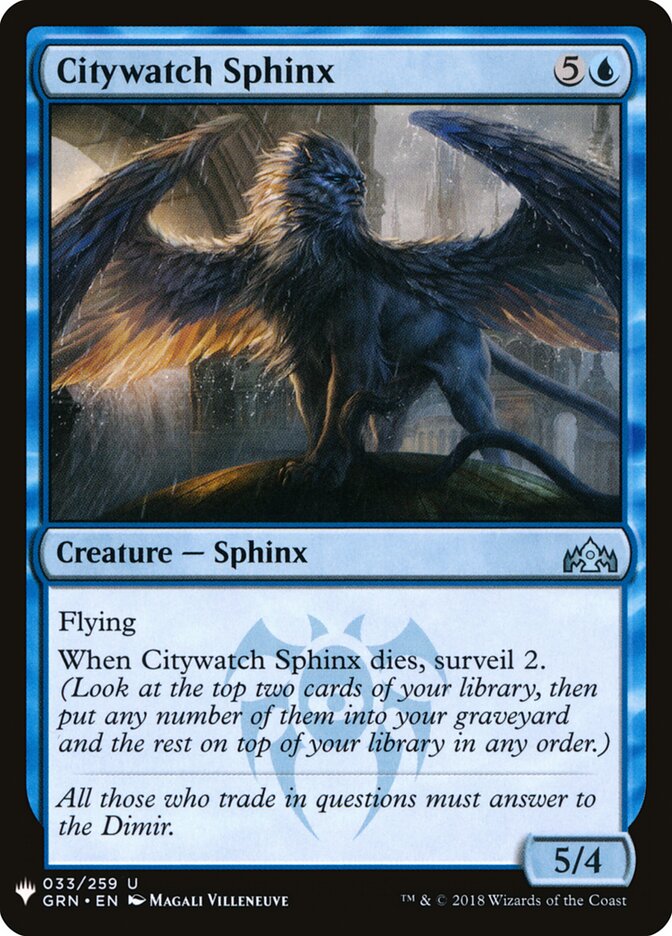 Esfinge de Vigilância Urbana / Citywatch Sphinx - Magic: The Gathering - MoxLand
