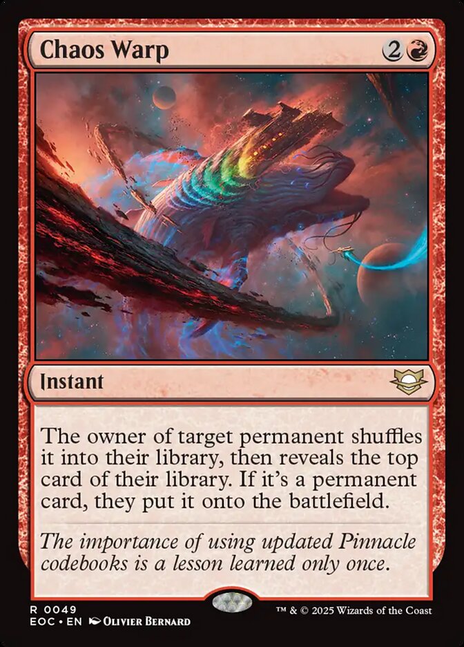 Distorção Caótica / Chaos Warp - Magic: The Gathering - MoxLand