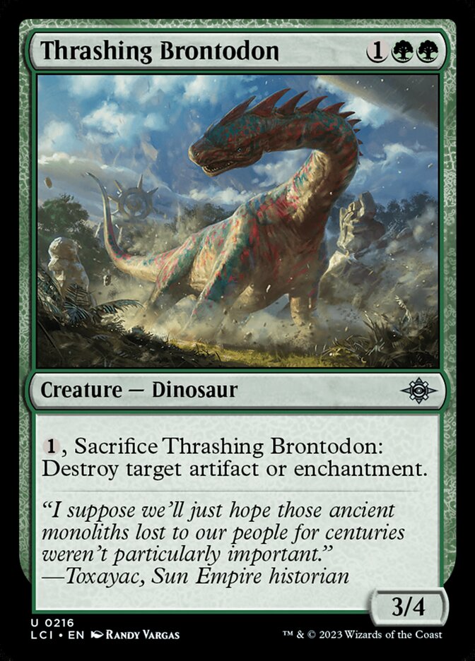 Brontodonte Destruidor / Thrashing Brontodon - Magic: The Gathering - MoxLand