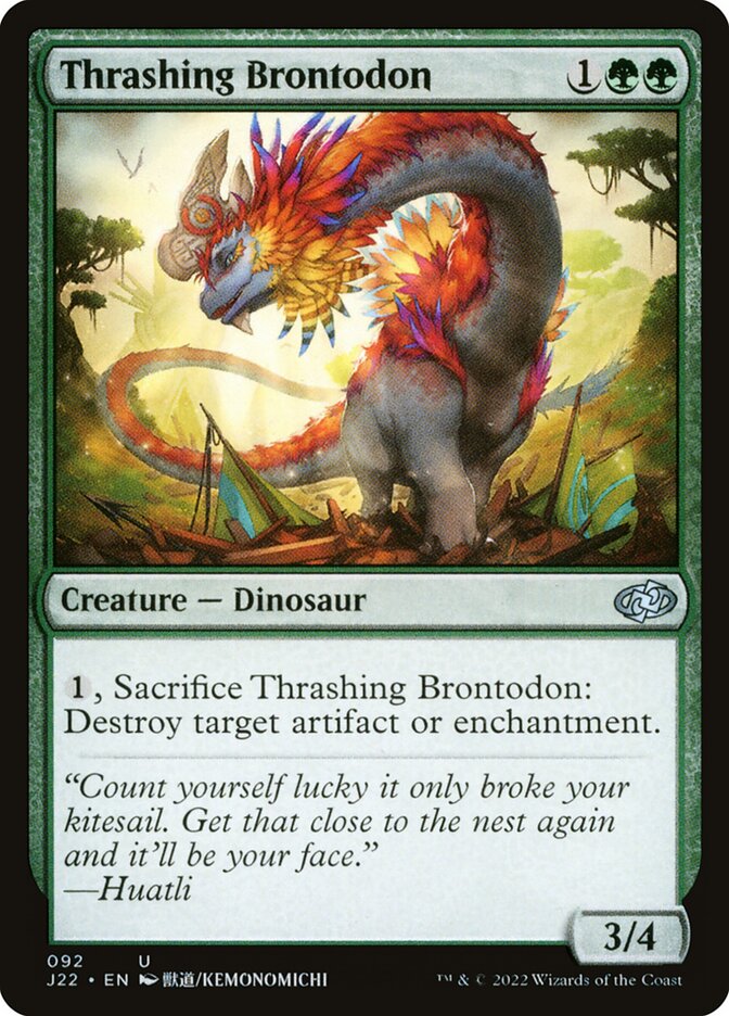 Brontodonte Destruidor / Thrashing Brontodon - Magic: The Gathering - MoxLand