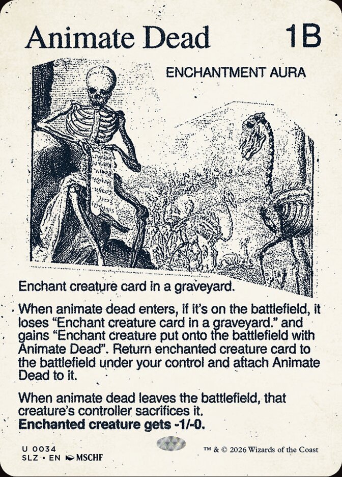 Reviver Cadáver / Animate Dead - Magic: The Gathering - MoxLand