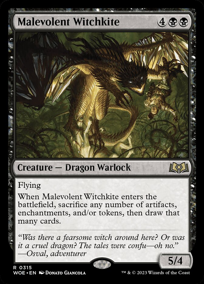 Dragão-bruxo Malévolo / Malevolent Witchkite - Magic: The Gathering - MoxLand