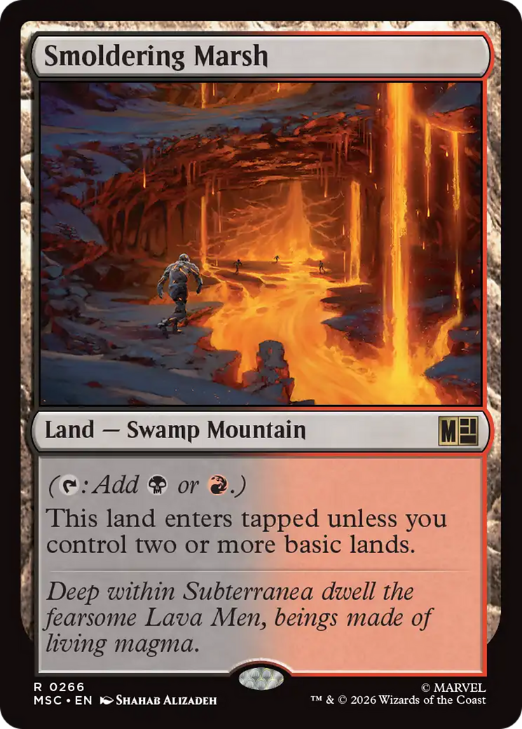 Pântano Ardente / Smoldering Marsh - Magic: The Gathering - MoxLand