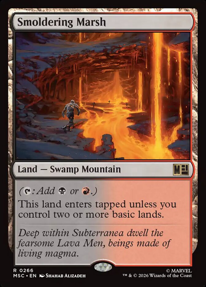 Pântano Ardente / Smoldering Marsh - Magic: The Gathering - MoxLand
