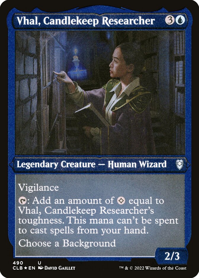 Vhal, Pesquisadora de Forte da Vela / Vhal, Candlekeep Researcher - Magic: The Gathering - MoxLand