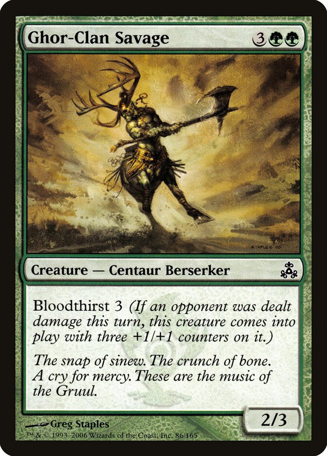 Selvagem do Clã de Ghor / Ghor-Clan Savage - Magic: The Gathering - MoxLand