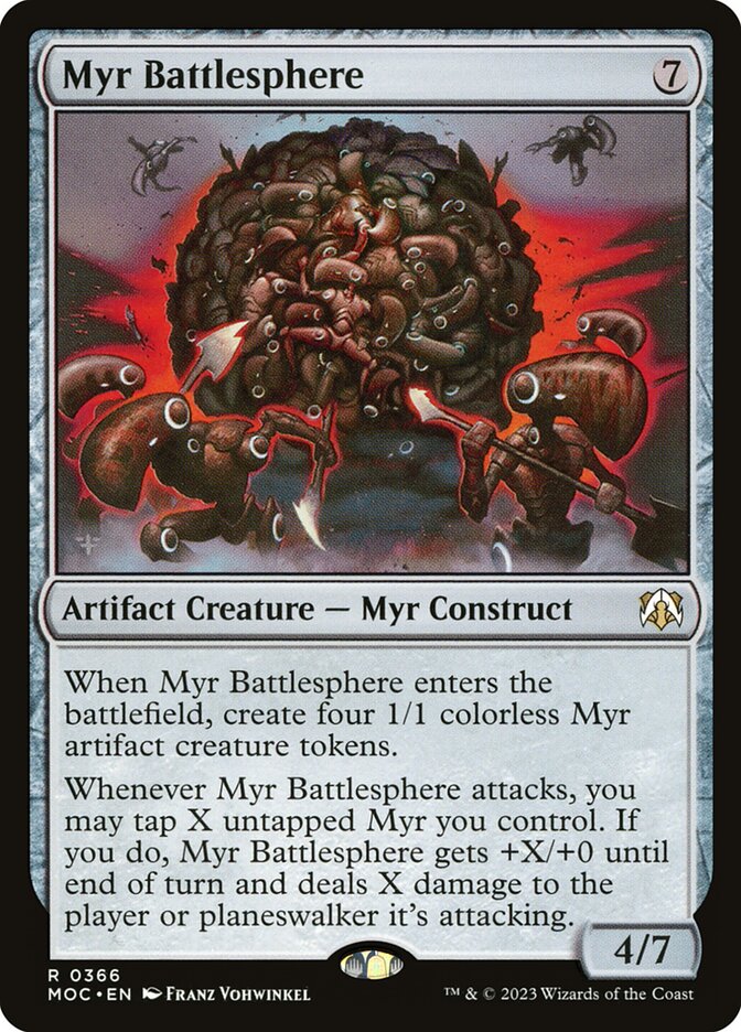 Esfera de Batalha Myr / Myr Battlesphere - Magic: The Gathering - MoxLand