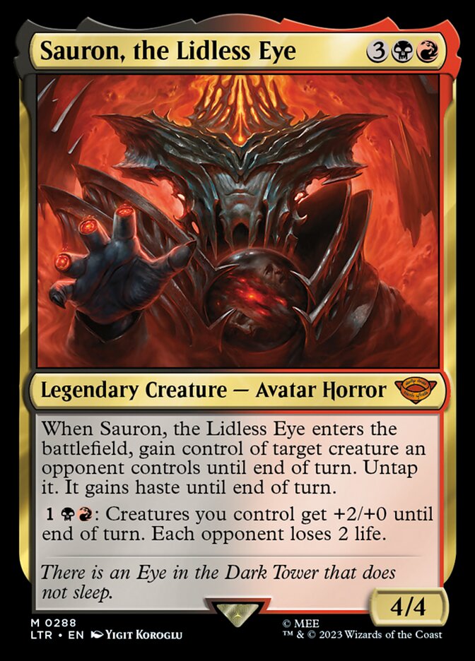Sauron, O Olho Sem Pálpebra / Sauron, the Lidless Eye - Magic: The Gathering - MoxLand
