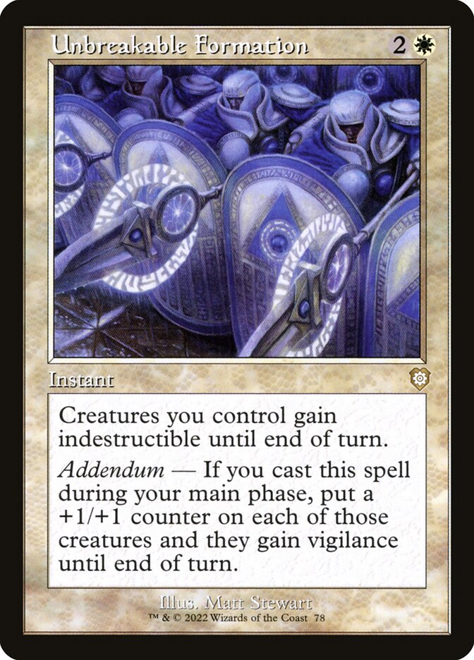 Formação Inquebrável / Unbreakable Formation - Magic: The Gathering - MoxLand